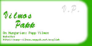 vilmos papp business card